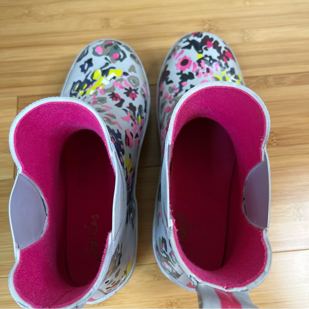 Joules Wellibob Colorful Leopard Print Rain Boots - size 6 - Picture 8 of 13